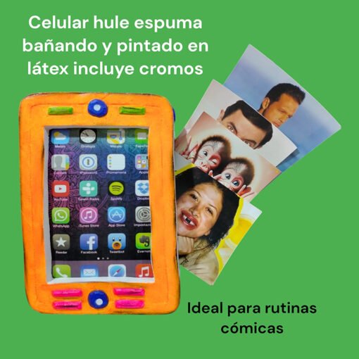 CELULAR COMICO LATEX INCLUYE CROMOS - Imagen 2